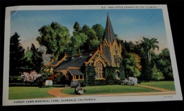 Vintage Color Tone Postcard, The Little Church Of The Flowers, Forest Lawn  VGC - £2.33 GBP