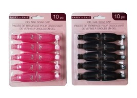 2 PACKS Of Sassy+Chic Gel Nail Soak Caps, 10-pc. Color To Choose - £10.03 GBP