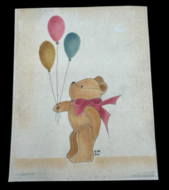 Winnie The Pooh Felt Art Balloons 1988 8x10&quot; Vintage Art - $14.00