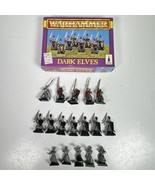 Warhammer Fantasy Dark Elves Warriors W/ Swords &amp; Crossbows Lot 17 Plast... - $39.59