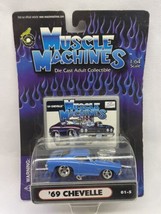 Muscle Machines 1969 Chevelle 01-5 Blue 1/64 Scale - $9.49