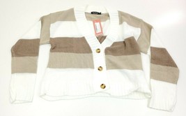 Boohoo Womens Size S/M Crop Top Knit Cardigan Button Up - $19.95