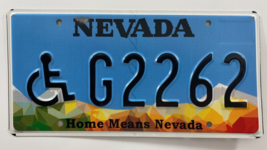 Home Means Nevada Handicap Raised Letters License Plate G2262 - £15.48 GBP