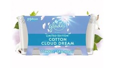 Glade Scented Glass Candle, Cotton Cloud Dream, (2) 3.4 Oz Candles - £14.97 GBP