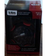 Totes 16-In-1 Ratchet Screwdriver - 14 Piece Bit Set - BRAND NEW IN BOX - $29.69