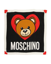 NWT Moschino Toy 100% Silk Black/ Multi color Scarf - $58.79