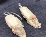 Two 3 1/2” Ornate Shoe Hanging Christmas Ornaments, T.T. by Ganz - $4.95