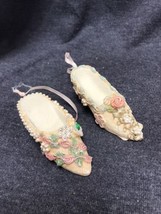 Two 3 1/2” Ornate Shoe Hanging Christmas Ornaments, T.T. by Ganz - £3.94 GBP