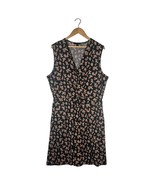 Banana Republic Dress Womens XL Tall Floral V Neck Faux Wrap Sleeveless ... - $24.74
