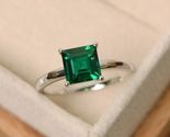 925 Sterling Silver  Lab-Created 4Ct Emerald Stone Cluster Ring For Beloved - $106.03