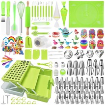 Cake Decorating Kit,Pcs-Piping Bags And Tips Set,Cake Decorating Supplies,Frosti - £59.14 GBP