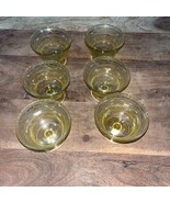 6 pcs Federal Glass 1930&#39;S Depression Patrician Spoke Amber Footed Sherb... - $24.61 CAD