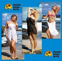 NEW BEACH COVER UP SARONG SHORT SOFT POLY WRAP PAREO BIKINI SKIRT SALE! - $9.47+