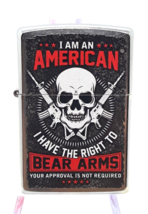 I Am An American I Have The Right To Bear Arms Zippo Lighter Street Chrome - $27.99