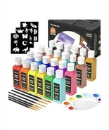 Shuttle Art Fabric Paint 24 Colors 2oz Bottles With Stencils, Brushes, A... - €17,30 EUR
