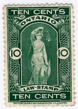 Canada Ontario 1929-1940 Revenue Very Fine Ng Law Stamp OL67 - £2.83 GBP