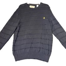 Original Penguin Munsingwear Sweater Navy Blue Mens Size Medium Pullover Ribbed - £14.74 GBP