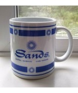 Vintage SANDS Hotel Casino Las Vegas Coffee Cup Mug Blue White - £7.84 GBP