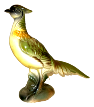 Pheasant Rooster Figurine Stewart &amp; Mcculloch Vintage Green Yellow 7&quot; t x 8&quot; w&quot; - £15.25 GBP