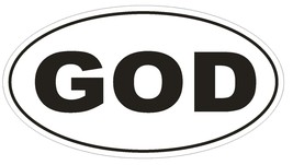 GOD Oval Bumper Sticker or Helmet Sticker D545 Laptop Cell Religious Euro Oval - £1.09 GBP+