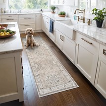 2X6 Hallway Washable Runner Rug : Vintage Soft Kitchen Laundry Runner Wi... - $32.99