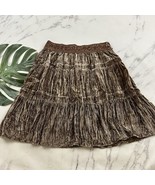BCBG Maxazria Womens Vintage Y2k Velvet Skirt Size M New Brown Bronze Se... - €28,59 EUR