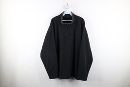 Vtg 90s Streetwear Mens 3XL Faded Blank Half Zip Fleece Pullover Sweater... - £35.15 GBP