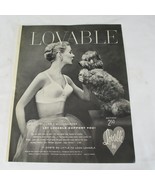 Vintage Print Ad 1955 Lovable Bra Seventeen Magazine Fashion - $20.32 CAD