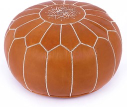 Genuine Leather Pouf From Marrakesh Gallery That Is Unstuffed And Decorated In - £73.94 GBP