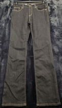 DKNY Jeans Womens Size 8L Black Denim Cotton Pockets Flat Front Casual Dark Wash - £17.54 GBP