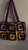 Mardi Gras Bead Bag - Shoulder Bag/Tote - 12 inches deep, 18 inches wide - £19.61 GBP