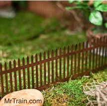 OLD RUSTY FENCE for Model Railroads, Fairy Gardens, Diorama, Miniature S... - £16.31 GBP