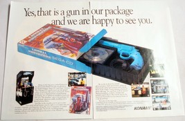1993 Video Game 2 Page Color Ad Lethal Enforcers for Sega Genesis - £6.38 GBP