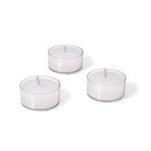Tea Lights White Unscented Clear Cup - £28.84 GBP