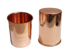 Pure Copper Glass Tumbler Drinkware &amp; Glassware For Health Benefit 300 m... - $22.60