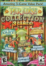 PARADISE COLLECTION 3 PC Video Games Escape from Paradise 1 &amp; 2 puzzles tropical - £5.60 GBP