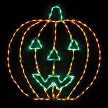 Large Jack-o-Lantern Halloween Outdoor LED Lighted Decoration Steel Wireframe - £215.81 GBP