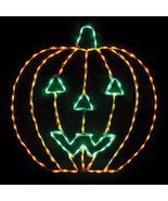 Large Jack-o-Lantern Halloween Outdoor LED Lighted Decoration Steel Wireframe - $269.99