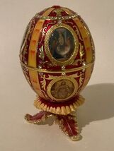 Vintage Fabergé Egg Replica Religious Nativity Royal Jewel Egg Trinket Box - €16,84 EUR