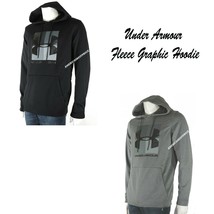 UNDER ARMOUR COLD GEAR NEW MEN&#39;S ARMOUR FLEECE GRAPHIC HOODIE SWEATSHIRT... - $33.95