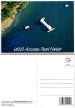 Hawaii Honolulu USS Arizona Memorial Battle Ship Submerged VTG Postcard - £7.36 GBP