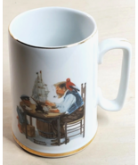 Norman Rockwell For A Good Boy Coffee Cup Mug with Gold Rim 4.5” Tall 1985 - $7.68