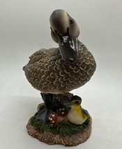 Brown Mother Duck Figurine with Baby Duckling - £13.44 GBP