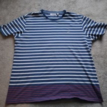 Lacoste Shirt Mens Size 9 4XL Short Sleeve Shirt Multi Color Striped Shirt  - $23.76