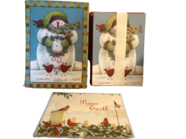 Hollyville Christmas Cards W/ Box Snowmen ,Peace on Earth Cards 22 Cards - $4.95