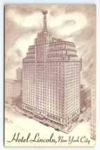 Postcard New York City Hotel Lincoln NY Whitney Press 44th to 45th &amp; 8th Avenue - £3.55 GBP