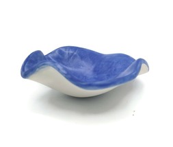 Blue Decorative Bowl Ceramic Ring Dish, Handmade Relish Dish Irregular S... - £29.02 GBP+