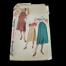 Vintage Simplicity 4414 Sewing Pattern Waist 28 Hip 37 Misses Skirt Complete - £14.58 GBP