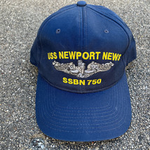 USS Newport News SSBN-750 Ball Cap Submarine Dolphins Embroidery Navy Ve... - £11.47 GBP
