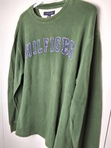  Men&#39;s L Tommy Hilfiger Thermal long sleeve knit Dark Green - $10.25